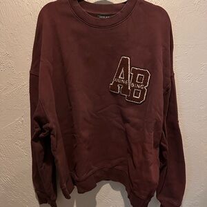 Anine Bing Burgundy Crewneck Sweater